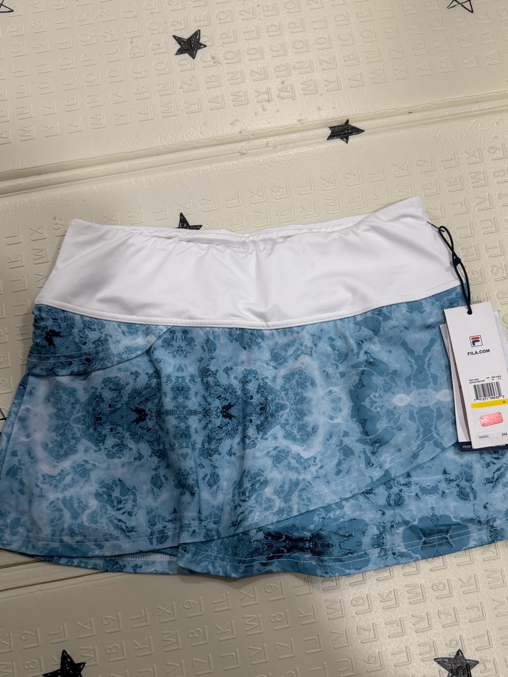 Fila White and Blue Marble Print Women’s Skirt